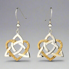 Heart of Celt Earrings - Silver & 22ct Vermeil - Doyle Design Dublin