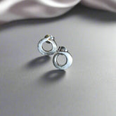 In The Round -Silver stud earrings - Doyle Design Dublin