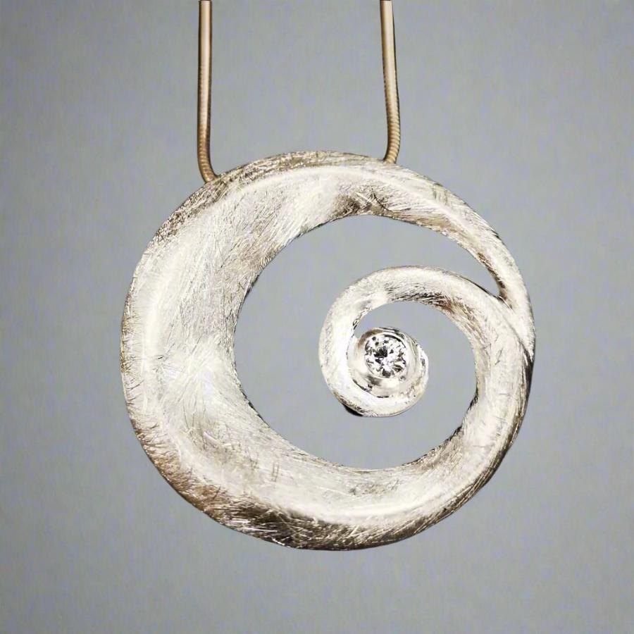 Into the Light pendant set with cz - Doyle Design Dublin