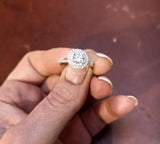 Round Double Halo Diamond Engagement Ring - Doyle Design Dublin