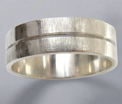 Groove Ring with Scratch Finish (6mm)