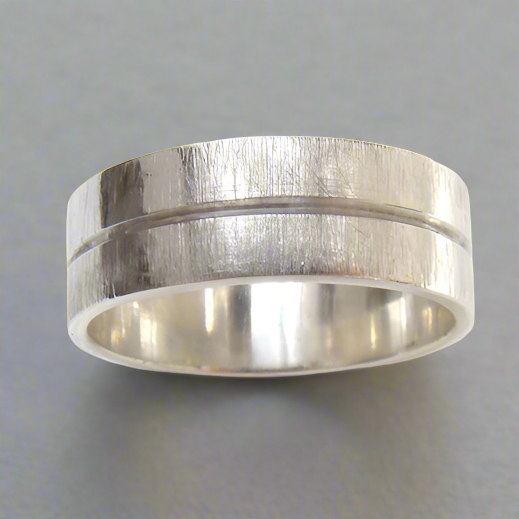 Groove Ring with Scratch Finish (6mm)