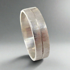 Groove Ring with Scratch Finish (6mm)