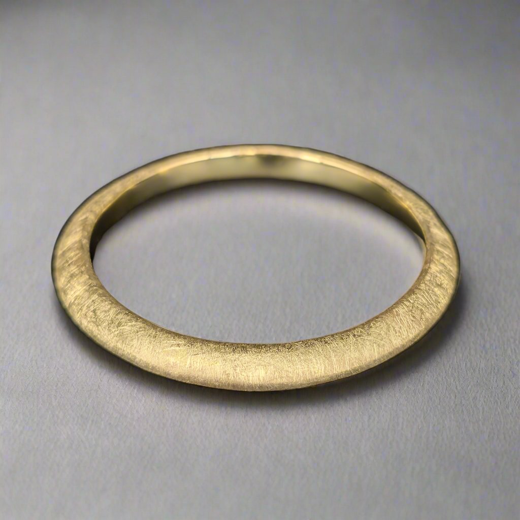 Bangle in gold vermeil lying flat - Doyle Design DUblin