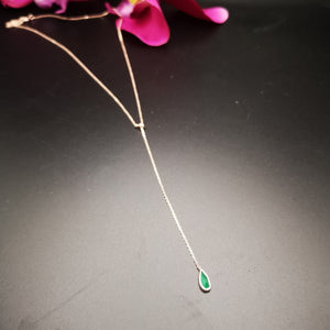 Serenity Green Agate Teardrop Pendant - Rose gold - Doyle Design DUblin