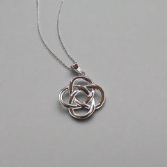 Silver Celtic Infinity Knot with Chain - Doyle Design DUblin