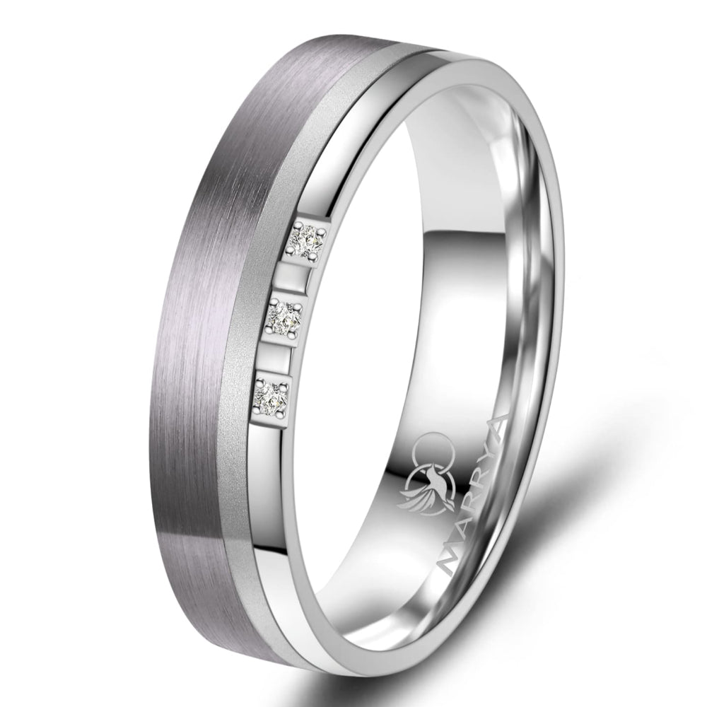 ladies grey ring with tantalum and titanium
