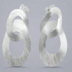 large double links earrings