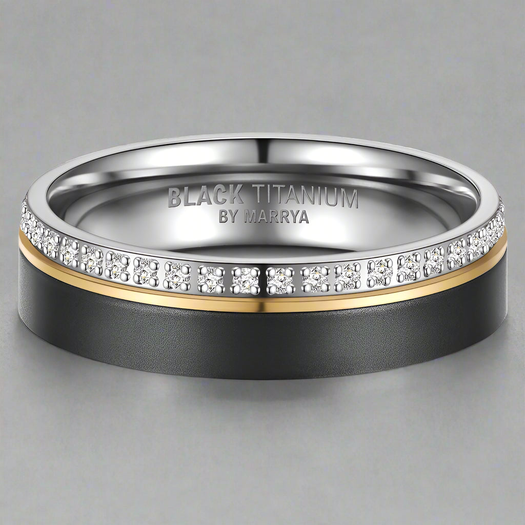Black Titanium with Diamond Eternity