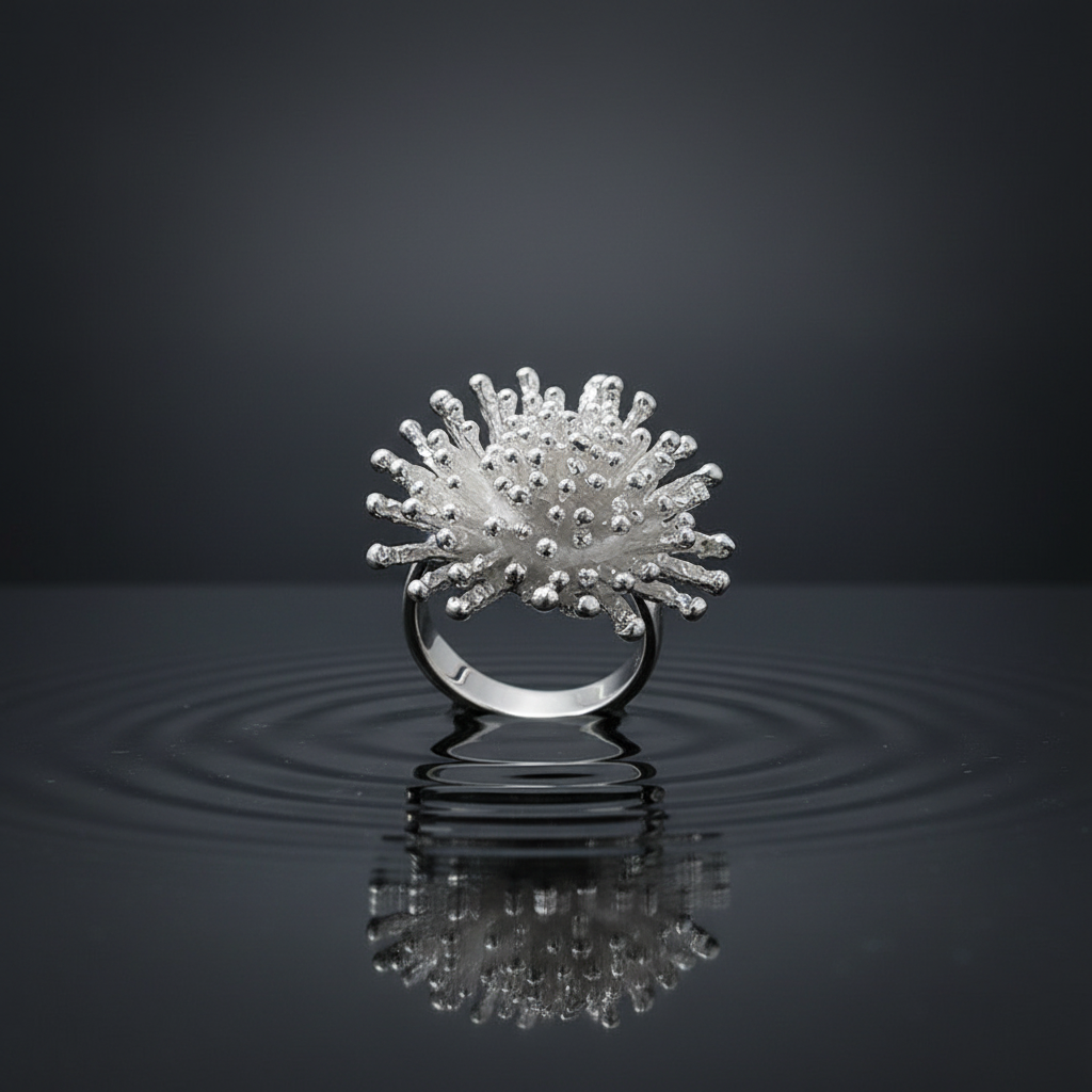sterling silver starburst ring