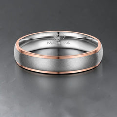 titanium ring lying on its side with titanium edges