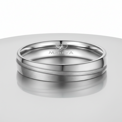 Grey gents titanium ring