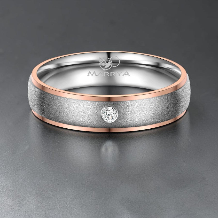 titanium ring with a diamond