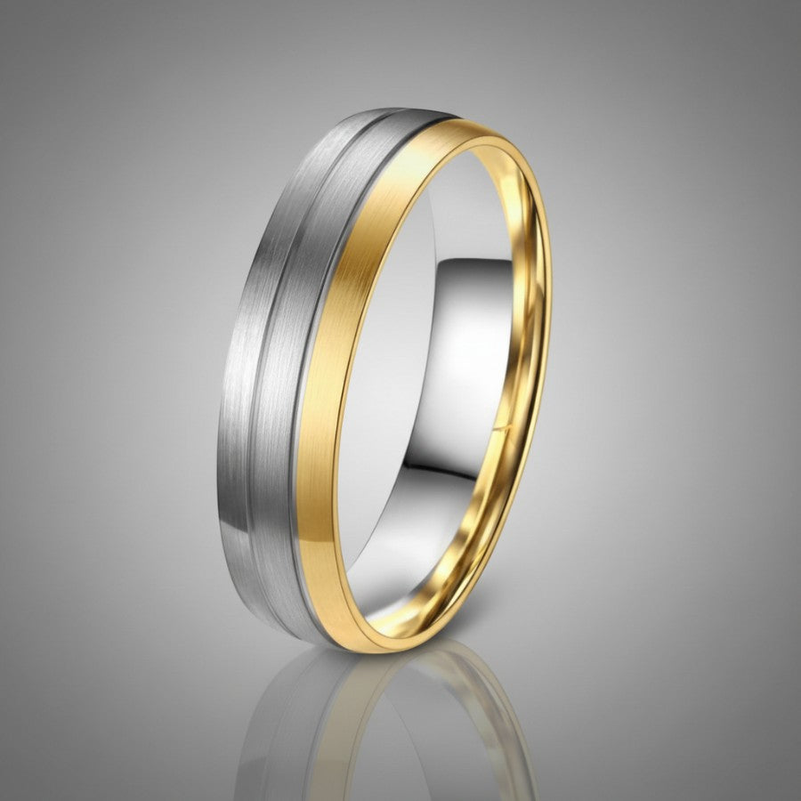 5.5mm titanium ring with ridges and three different finishes