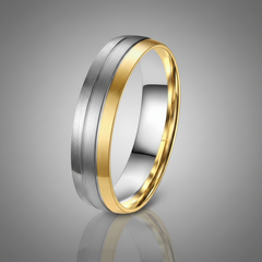 5.5mm titanium ring with ridges and three different finishes