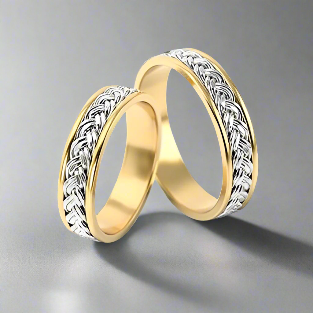 Celtic Knot Channel Ring - 2 Tone