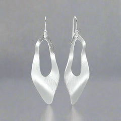 silver earrings  - long drop doyle design dublin