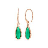 serenity green agate and rose gold earrings - doyle design dublin