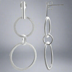 Ringed Earrings - Available in Silver or 22 ct Gold Vermeil