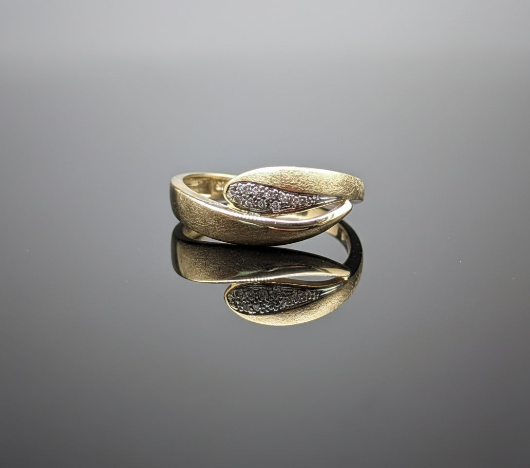 Diamond set Wrap ring (in 14ct gold)