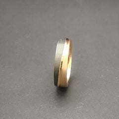 Rose Gold Titanium & Carbon Wedding RIng