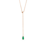 Serenity Green Agate and rose gold Pendant - Doyle Design Dublin