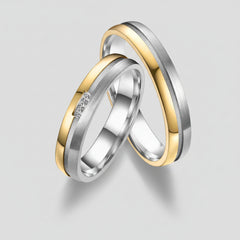 two wedding rings matching