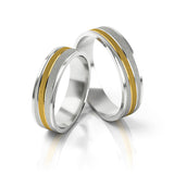 Eliptical 2 Tone Wedding Ring - Doyle Design Dublin