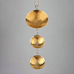 Triple Bowl Pendant with 22ct Gold Vermeil - Doyle Design Dublin