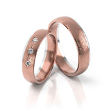 Rose & White Gold Diamond Set Ring - Doyle Design Dublin