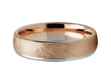 Rose & White Gold Chamfered Edge Ring - Doyle Design Dublin