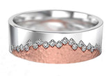 Diamond Peaks Ring - in White and Rose Gold - Doyle Design Dublin