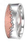 Diamond Peaks Ring - in White and Rose Gold - Doyle Design Dublin
