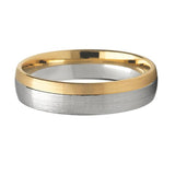Offset Two Tone Brushed Finish Ring (4.5mm) - Doyle Design Dublin