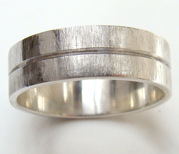 Groove Ring with Scratch Finish (6mm) - Doyle Design Dublin
