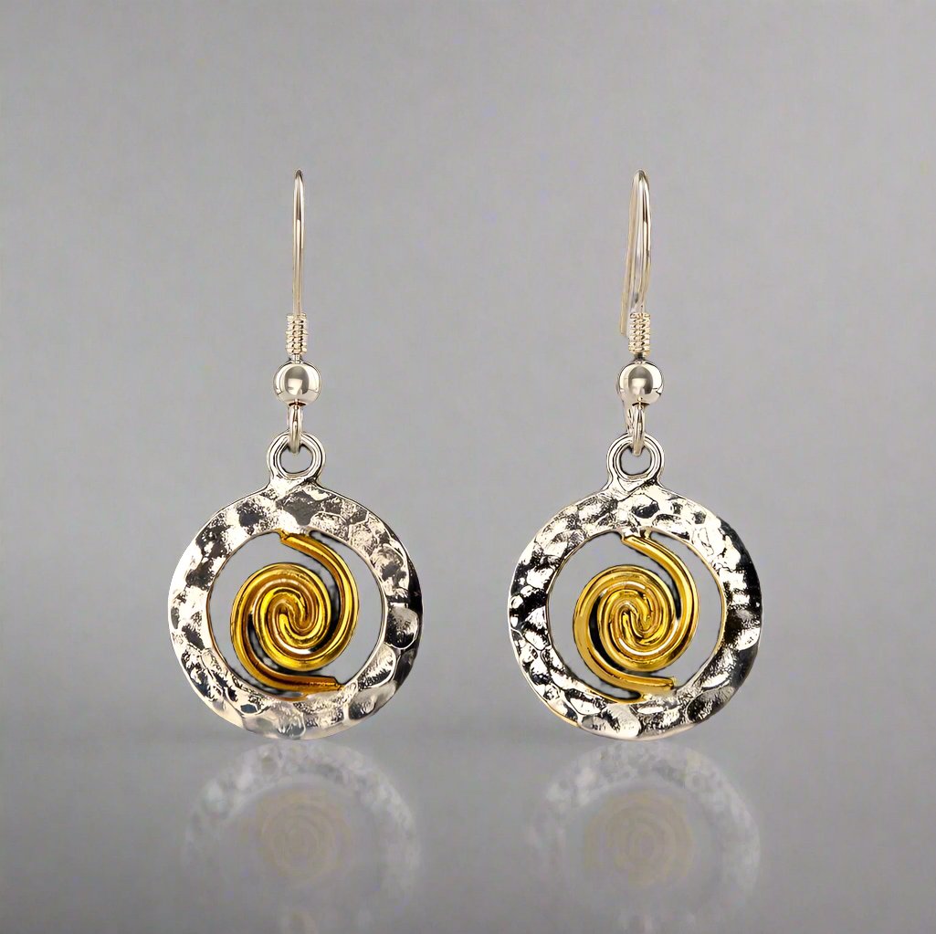 Spiral of Life Circle Earrings (small) - Doyle Design Dublin