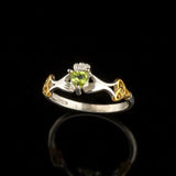 Claddagh Ring with Trinity Knot & Gemstone - Doyle Design Dublin