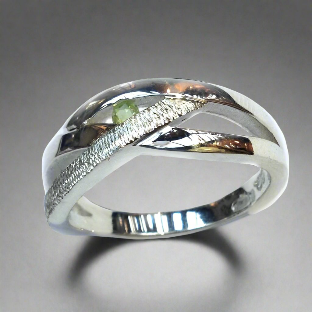 Aontacht Unity Ring with Small Gemstone - Doyle Design Dublin