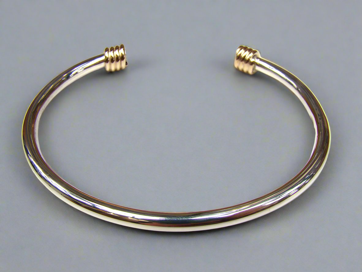 Torc Bracelet with Gold Wrap Ends - Doyle Design Dublin