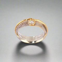 Two Tone Diamond Wedding/Engament Ring - Doyle Design Dublin