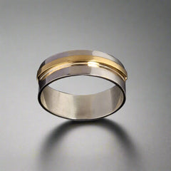 Two Tone Elevate Wedding Ring - Doyle Design Dublin