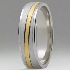 Eliptical 2 Tone Wedding Ring - Doyle Design Dublin