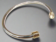 Torc Bracelet with Gold Wrap Ends - Doyle Design Dublin