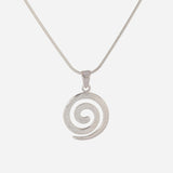 Scratch Finish Spiral Pendant-Silver - Doyle Design Dublin