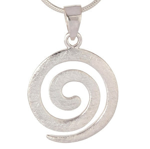 Scratch Finish Spiral Pendant-Silver - Doyle Design Dublin