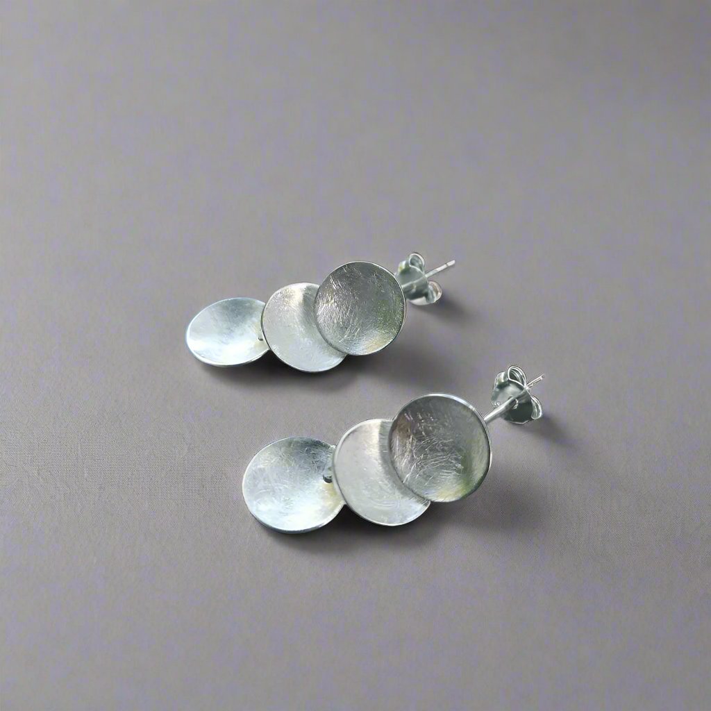 Stepping stone-Drop Earrings Silver - Doyle Design Dublin