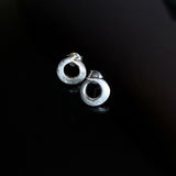 In The Round -Silver stud earrings - Doyle Design Dublin