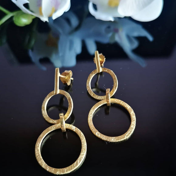 Ringed Earrings - Available in Silver or 22 ct Gold Vermeil - Doyle Design Dublin