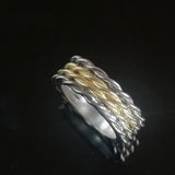 Roped In - Chunky Two Tone Ring - Doyle Design Dublin