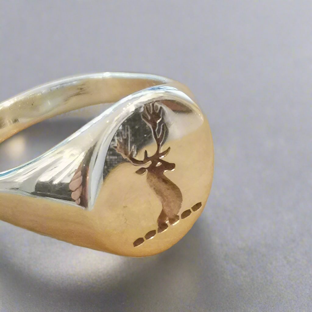 Signet Ring with Family Crest - Doyle Design Dublin